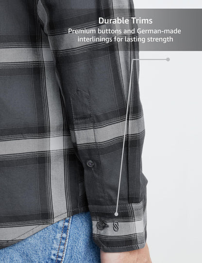 Men's Checkered Casual Shirt - Regular Fit | Full Sleeve | Pure Cotton (Available in Plus Sizes)