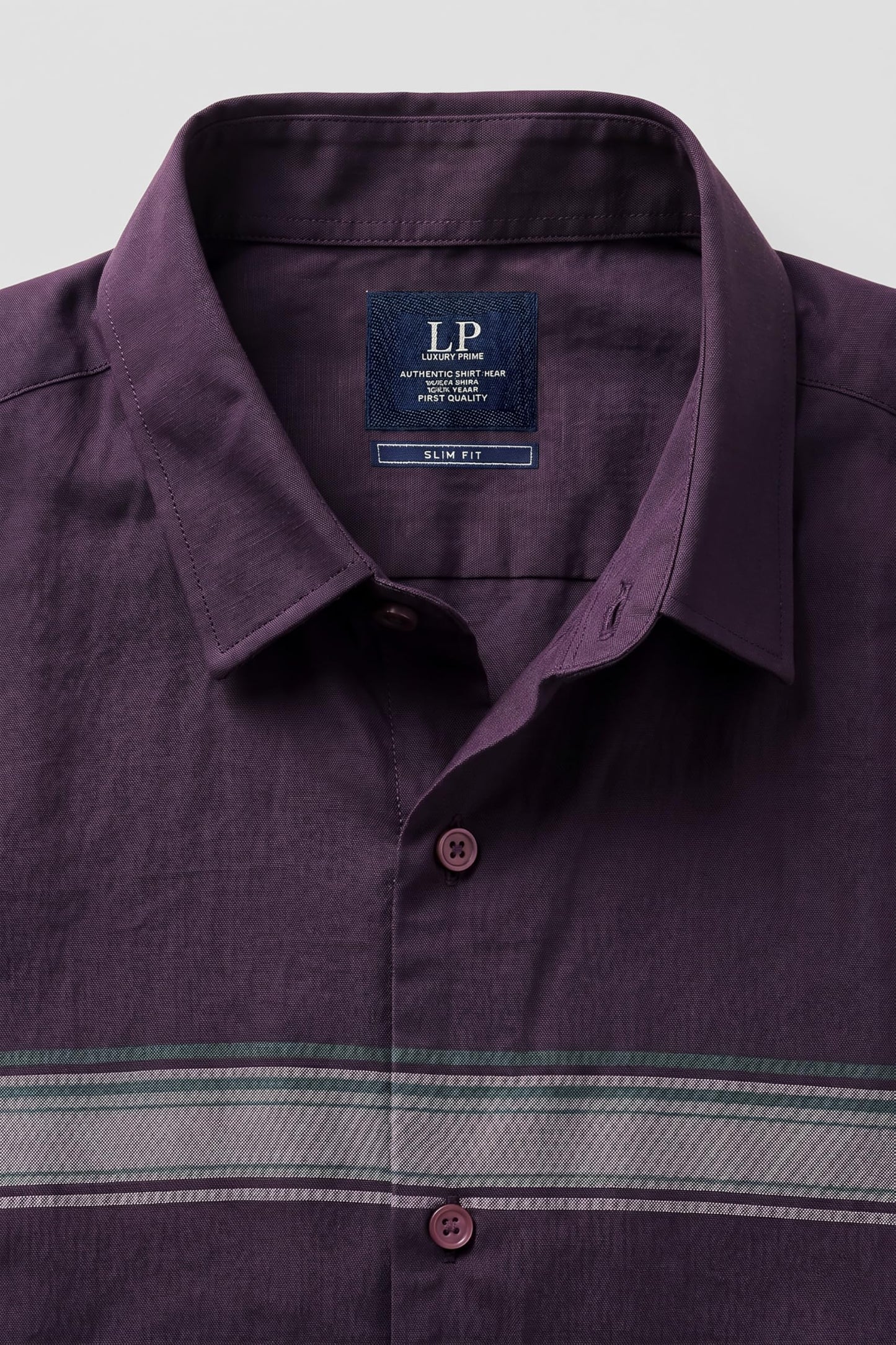 Men's Slim Fit Made Using BCI Cotton, Brushed Twill, Soft Fabric Full Sleeve Engineered Stripe Casual Shirt