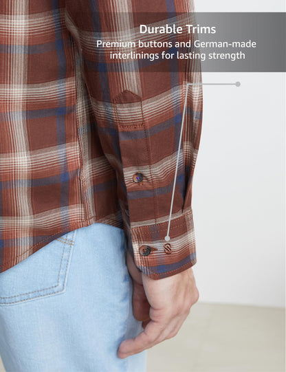 Men's Checkered Casual Shirt - Regular Fit | Full Sleeve | Pure Cotton (Available in Plus Sizes)