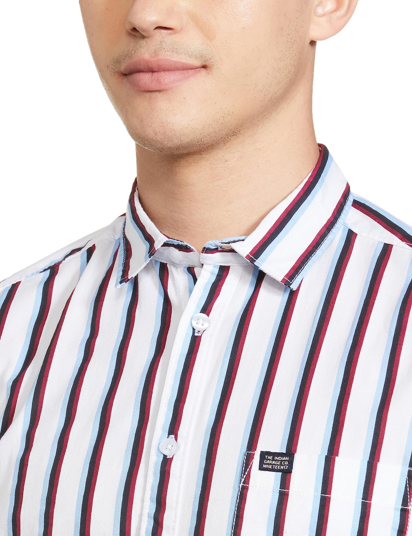 Men Slim Fit Checkered Full Sleeves Spread Collar Casual Shirt
