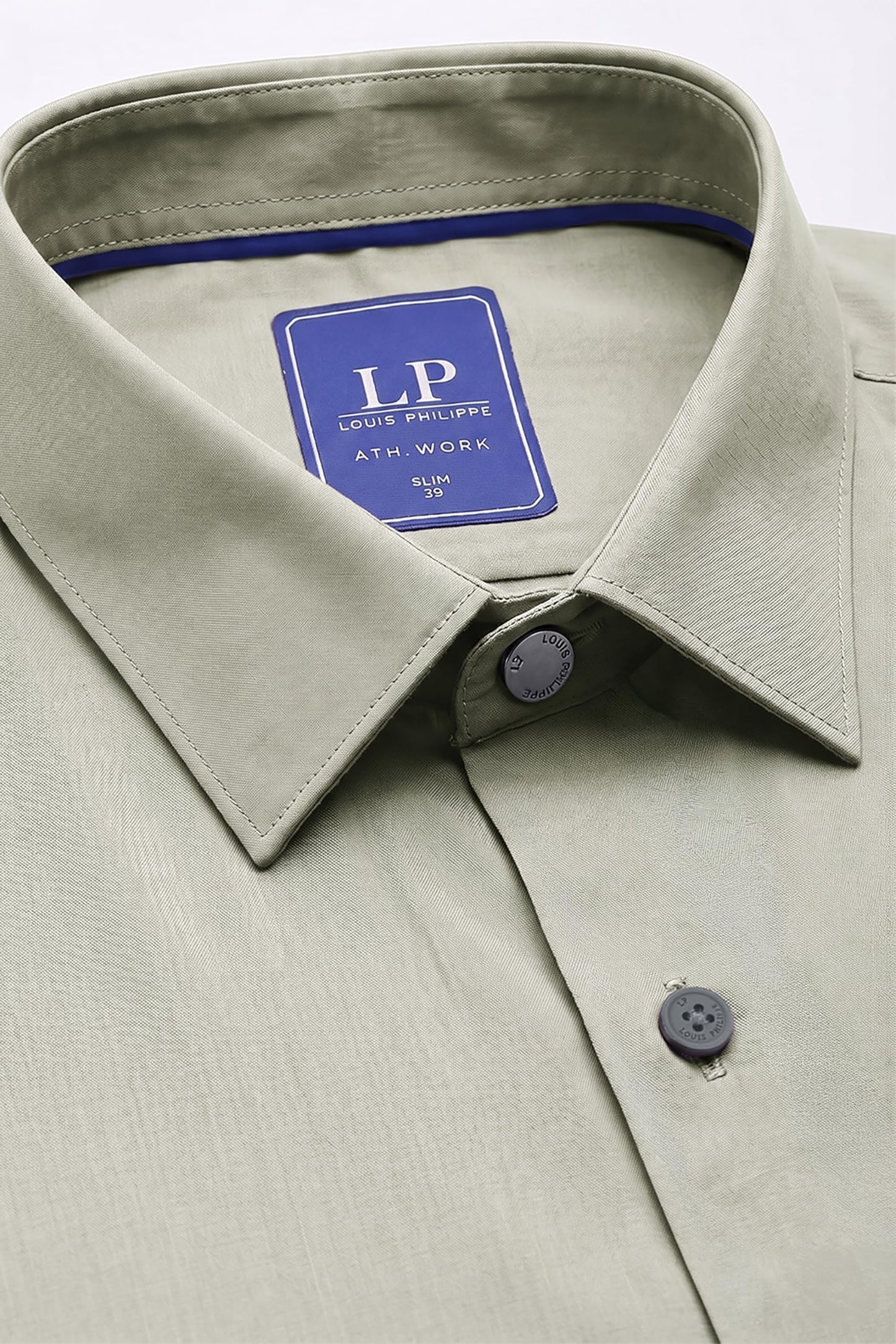 Louis Philippe Men’s Slim Fit Bamboo Blend Sustainable Stretch Young Formal Shirt