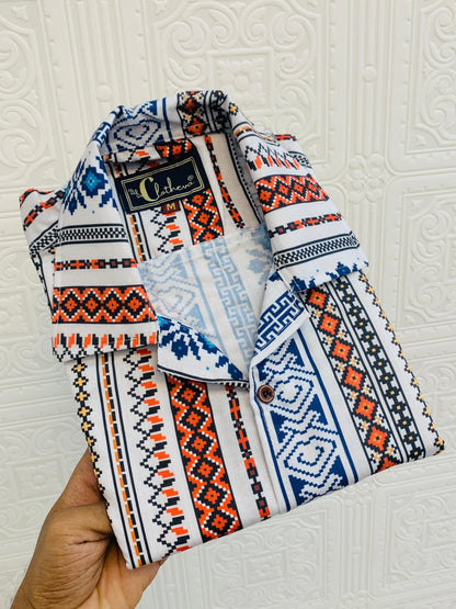 Men's Comfortable Half Sleeve Button-Down Shirt