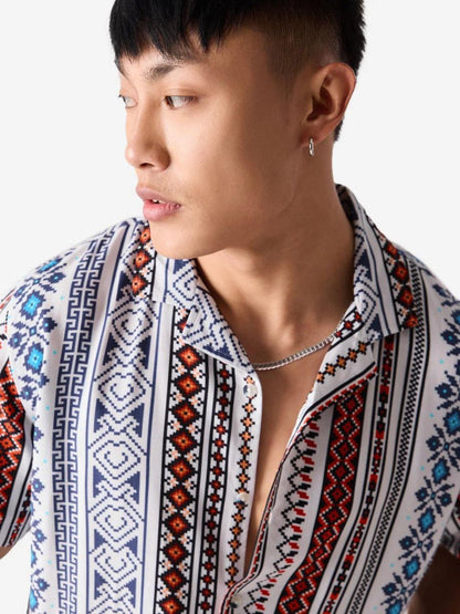 Men's Comfortable Half Sleeve Button-Down Shirt