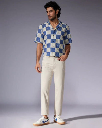 Men's Fashionable Half Sleeve Casual Shirt