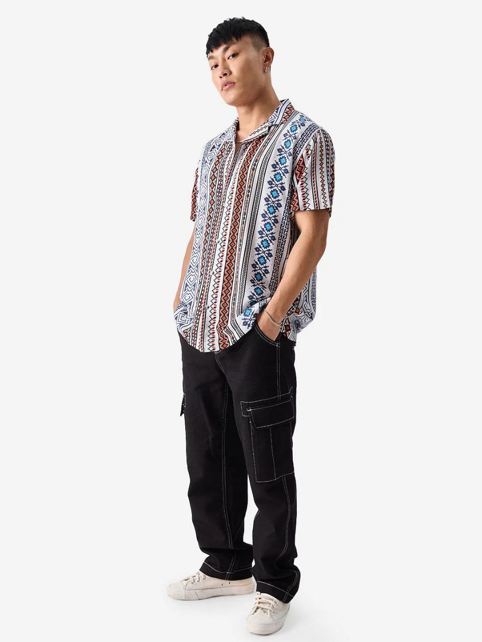 Men's Comfortable Half Sleeve Button-Down Shirt