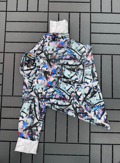 Men's Premium Abstract Printed Casual Shirt – Full Sleeve Button Down