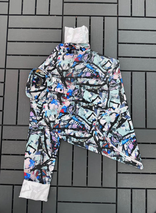 Men's Premium Abstract Printed Casual Shirt – Full Sleeve Button Down